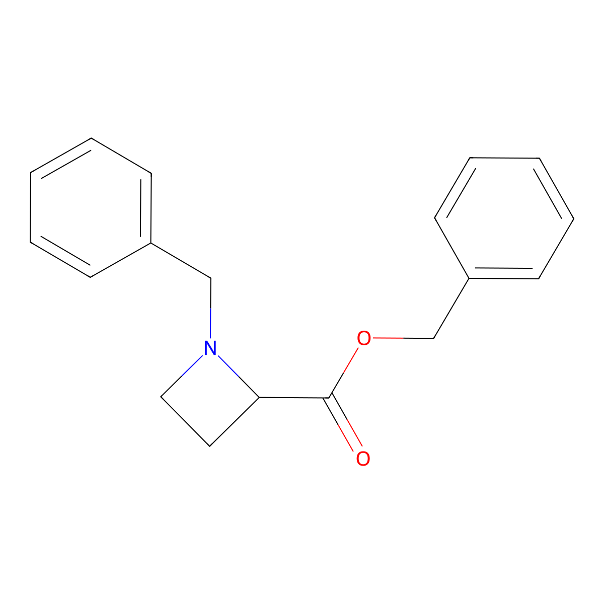Benzyl 1-benzylazetidine-2-carboxylate molecular structure, CAS 1290974-13-8