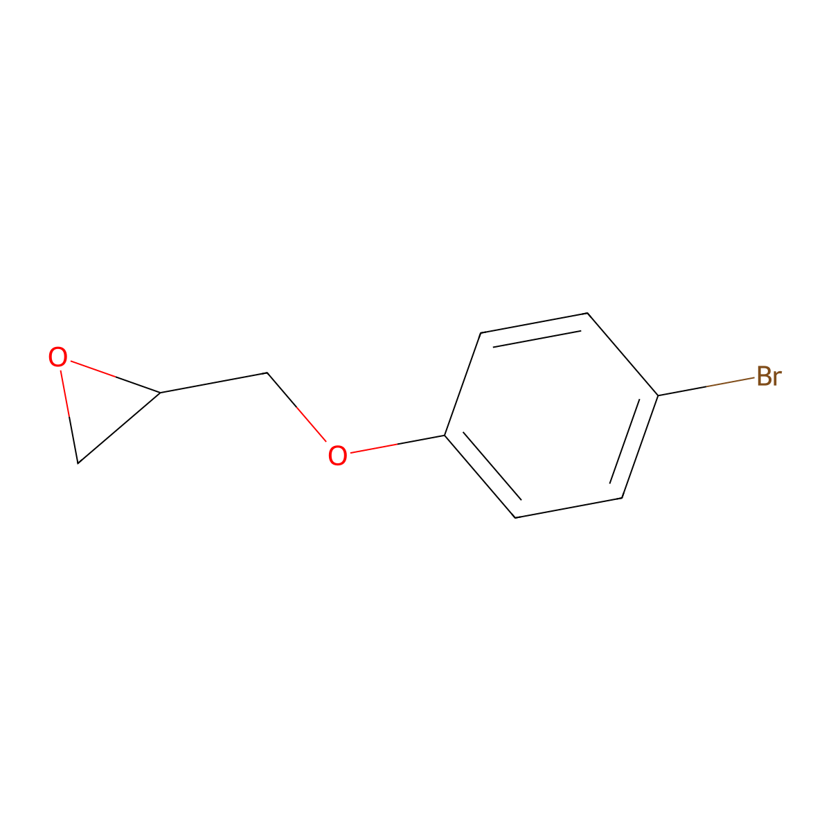 (R)-2-((4-Bromophenoxy)methyl)oxirane molecular structure, CAS 129098-56-2