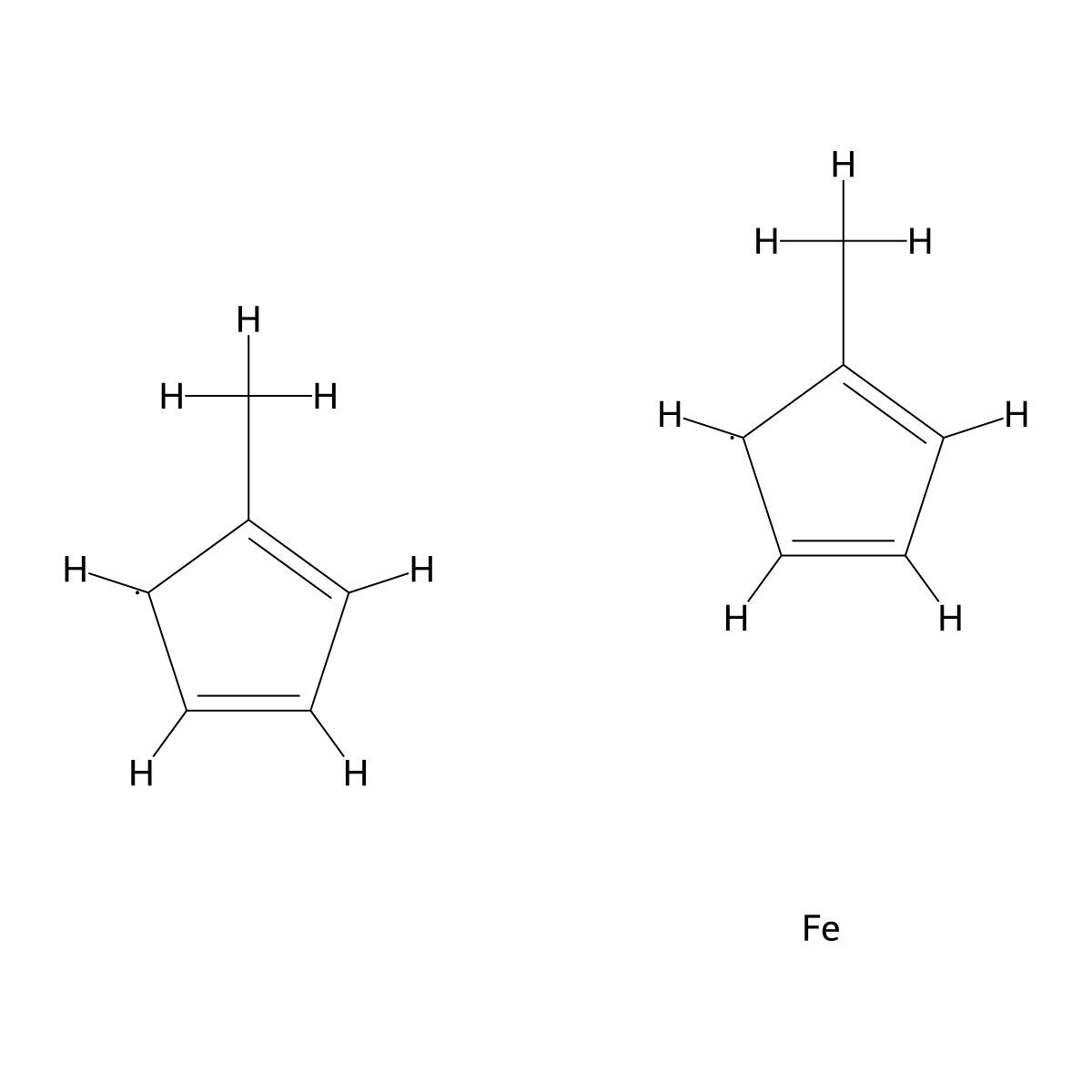 1,1'-Dimethylferrocene molecular structure, CAS 1291-47-0