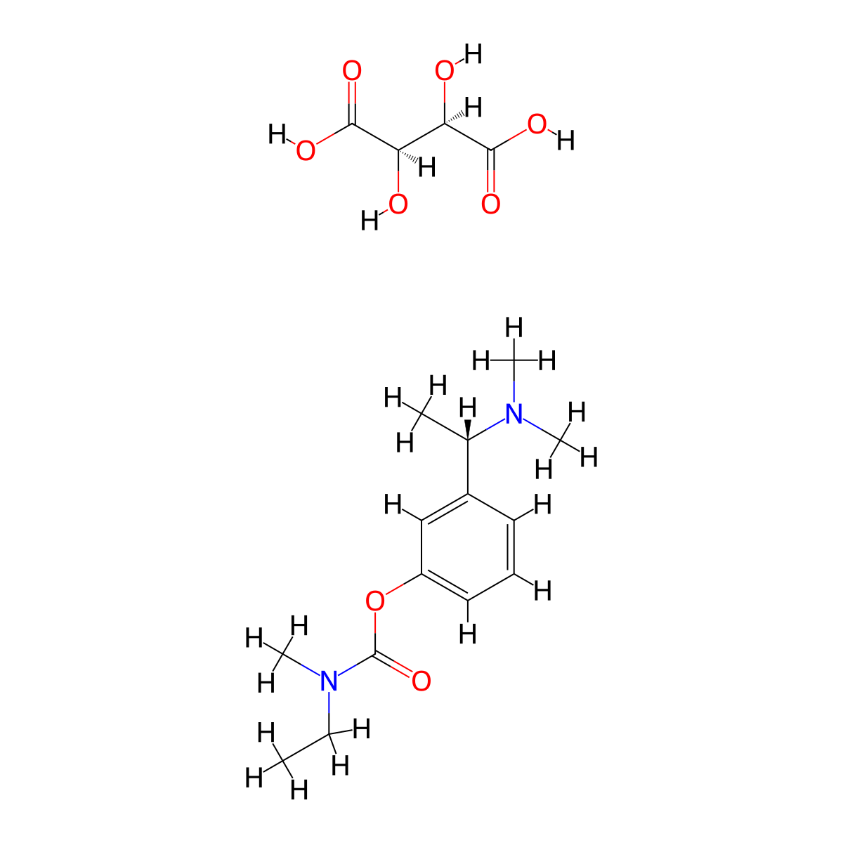 Rivastigmine Tartrate molecular structure, CAS 129101-54-8