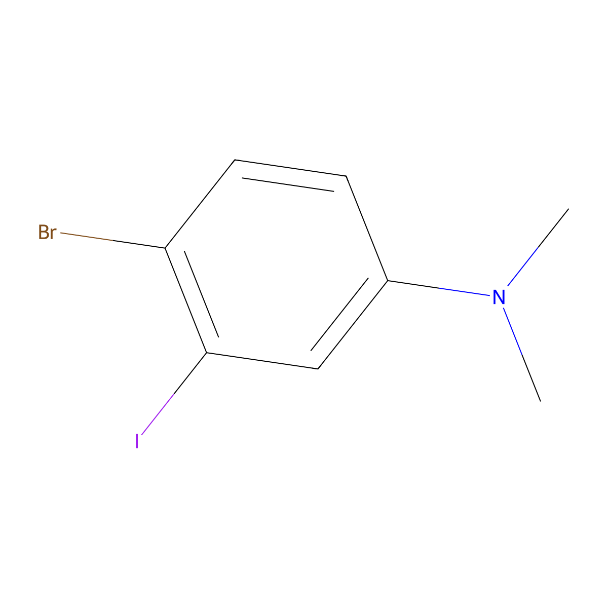 4-bromo-3-iodo-N,N-dimethylaniline molecular structure, CAS 1291063-32-5