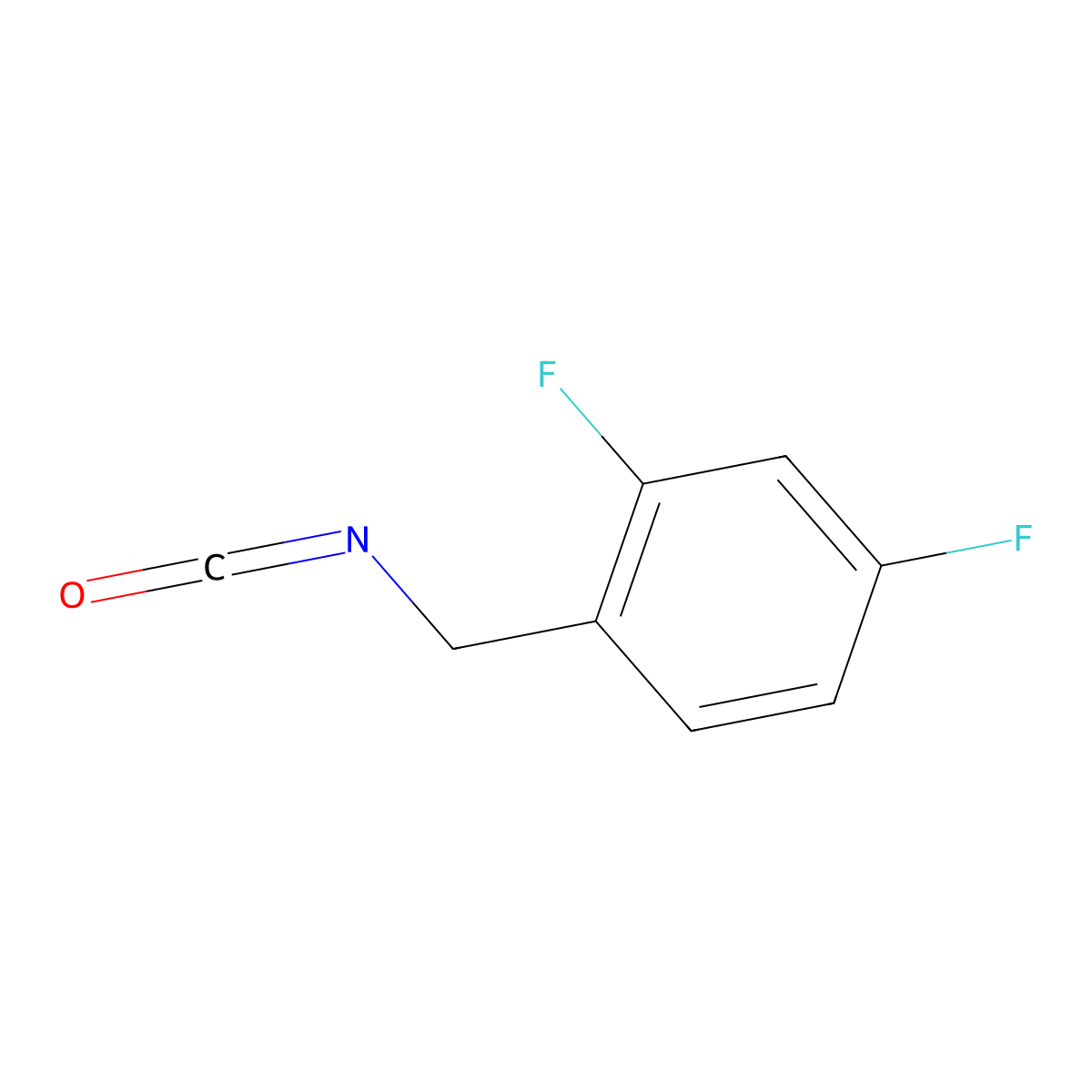 2,4-Difluoro-1-(isocyanatomethyl)benzene molecular structure, CAS 1291101-40-0