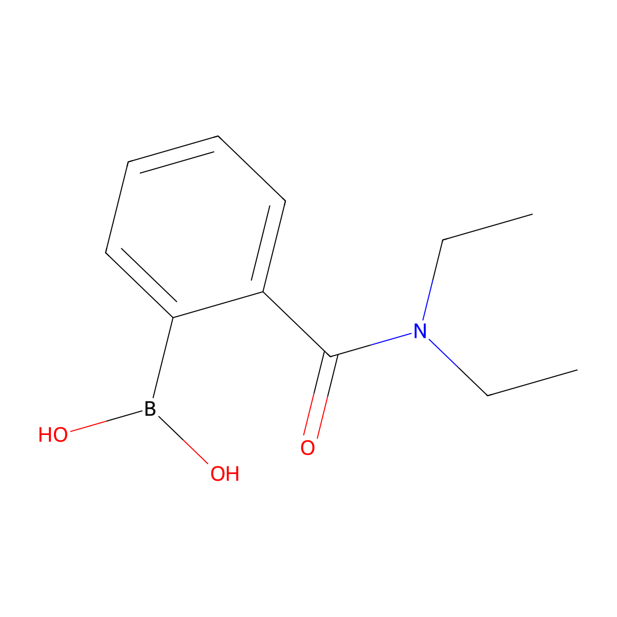 (2-(Diethylcarbamoyl)phenyl)boronic acid molecular structure, CAS 129112-21-6