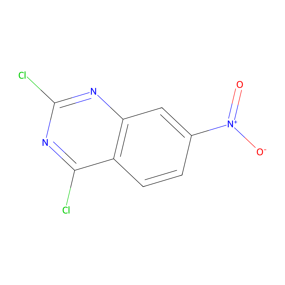 2,4-Dichloro-7-nitroquinazoline molecular structure, CAS 129112-65-8