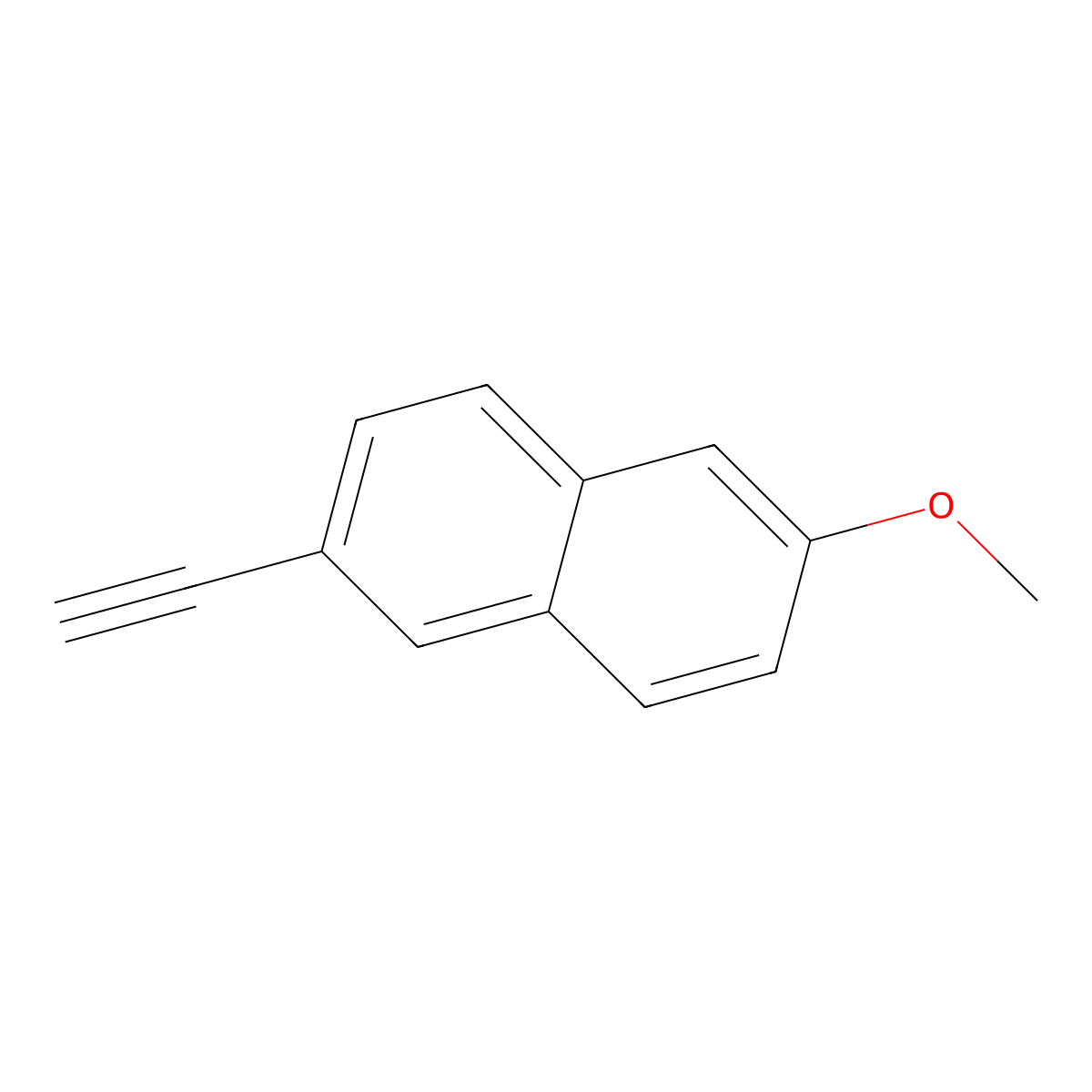 2-Ethynyl-6-methoxynaphthalene molecular structure, CAS 129113-00-4
