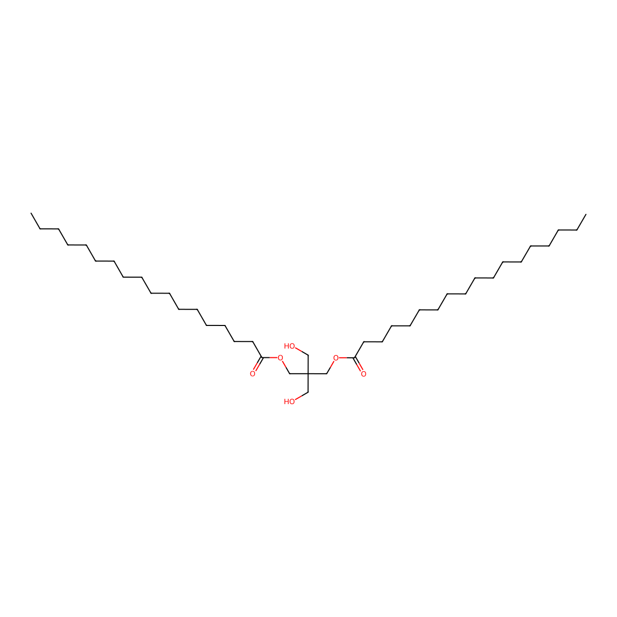 Pentaerythrityl distearate molecular structure, CAS 129113-70-8