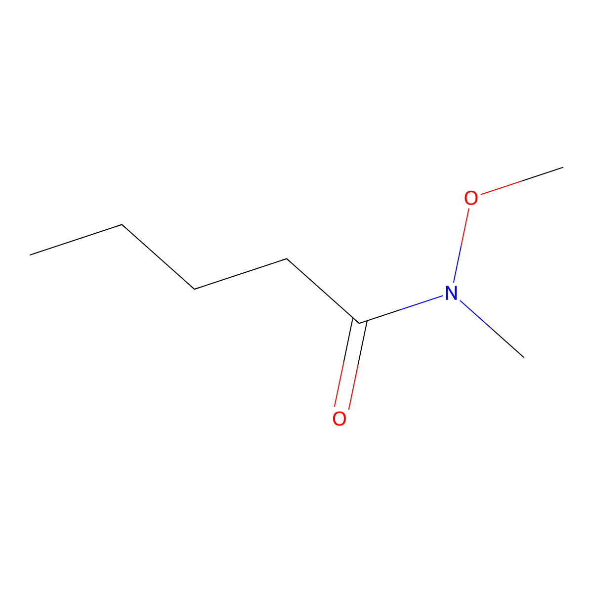N-methoxy-N-methylpentanamide molecular structure, CAS 129118-11-2