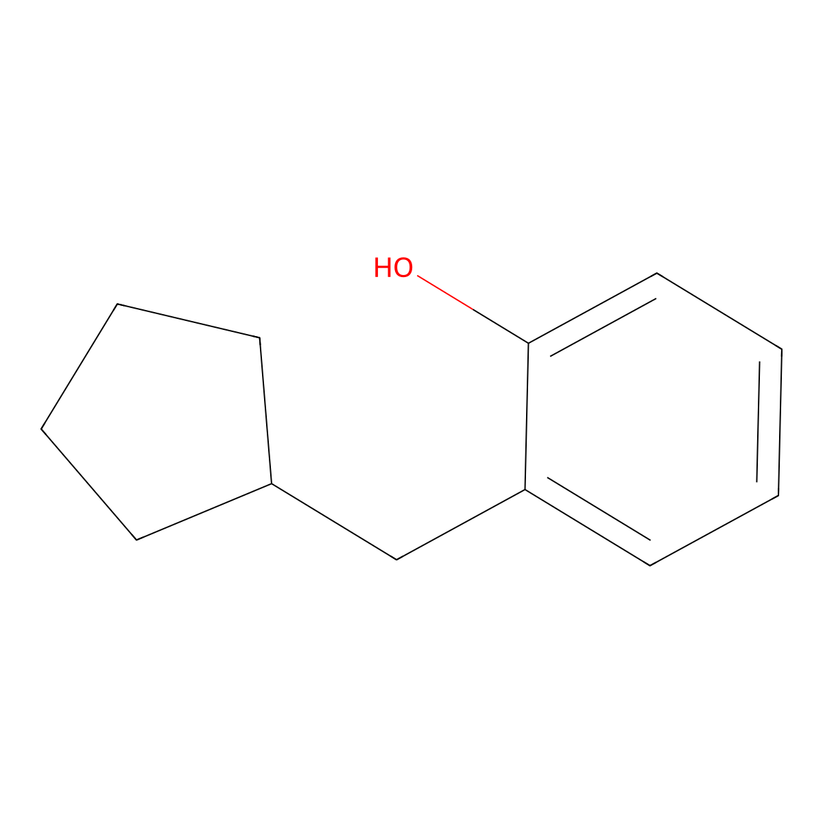 2-(Cyclopentylmethyl)phenol molecular structure, CAS 129125-83-3