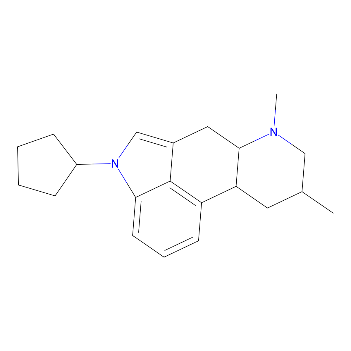 1-Cyclopentylfestuclavine molecular structure, CAS 129134-96-9