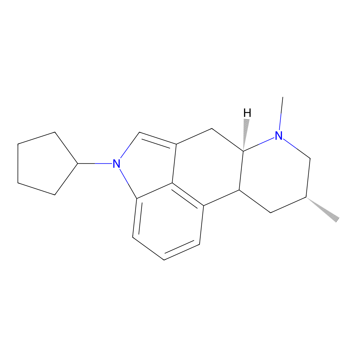 1-Cyclopentylfestuclavine molecular structure, CAS 129134-96-9