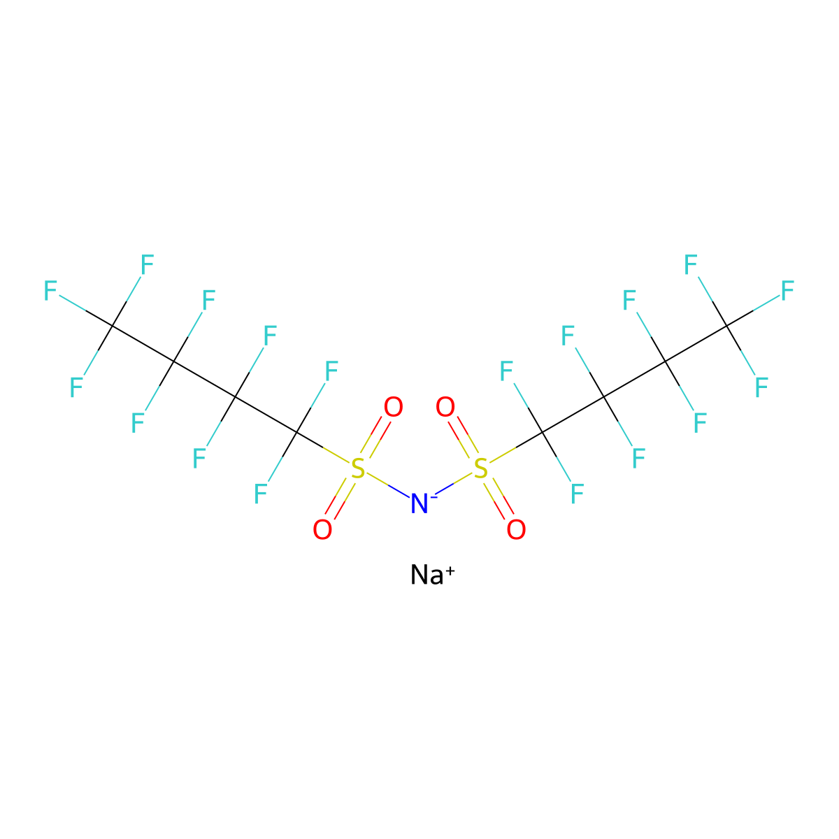 Sodium Bis(nonafluorobutanesulfonyl)imide molecular structure, CAS 129135-86-0