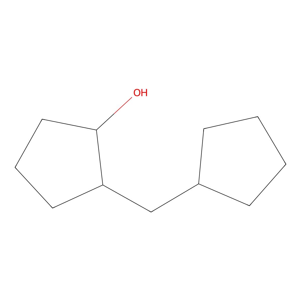 2-(Cyclopentylmethyl)cyclopentan-1-ol molecular structure, CAS 1291353-12-2