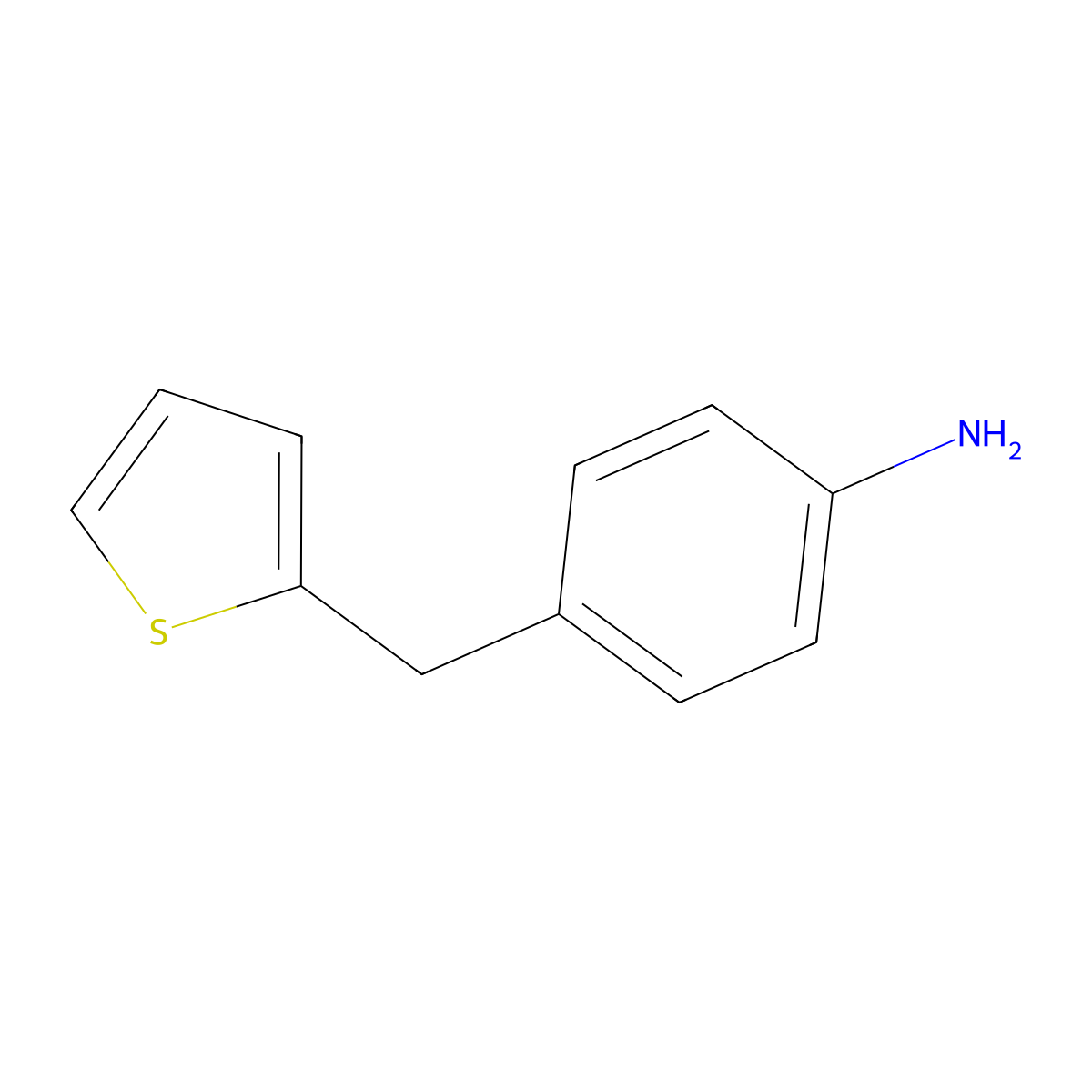 4-(Thiophen-2-ylmethyl)aniline molecular structure, CAS 129136-65-8