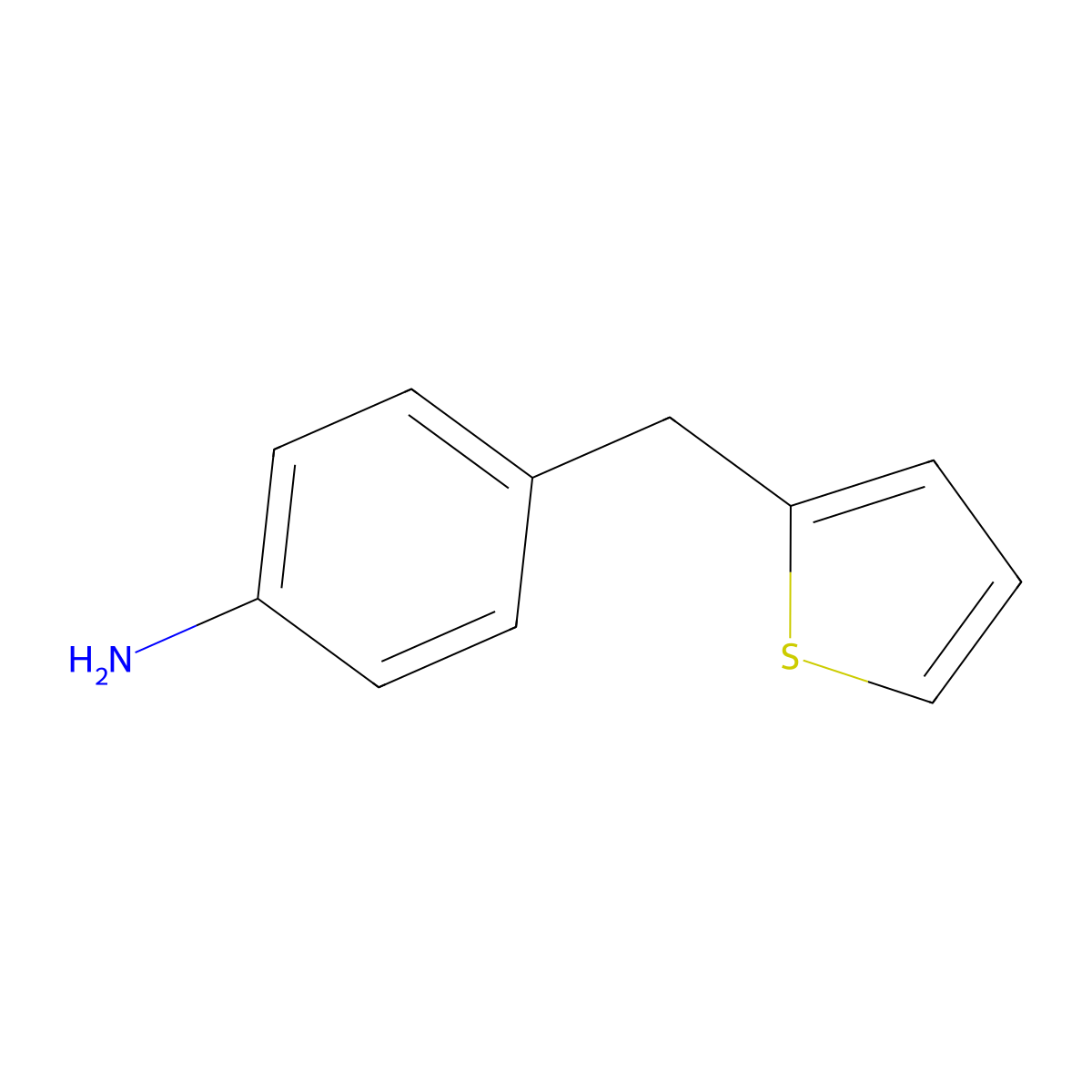 4-(Thiophen-2-ylmethyl)aniline molecular structure, CAS 129136-65-8