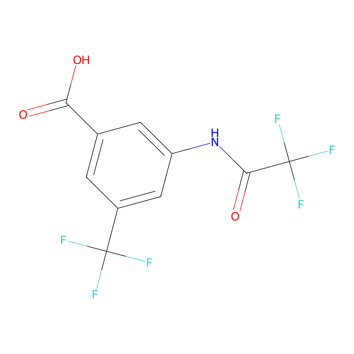3-(Trifluoroacetamido)-5-(trifluoromethyl)benzoic acid molecular structure, CAS 1291361-70-0
