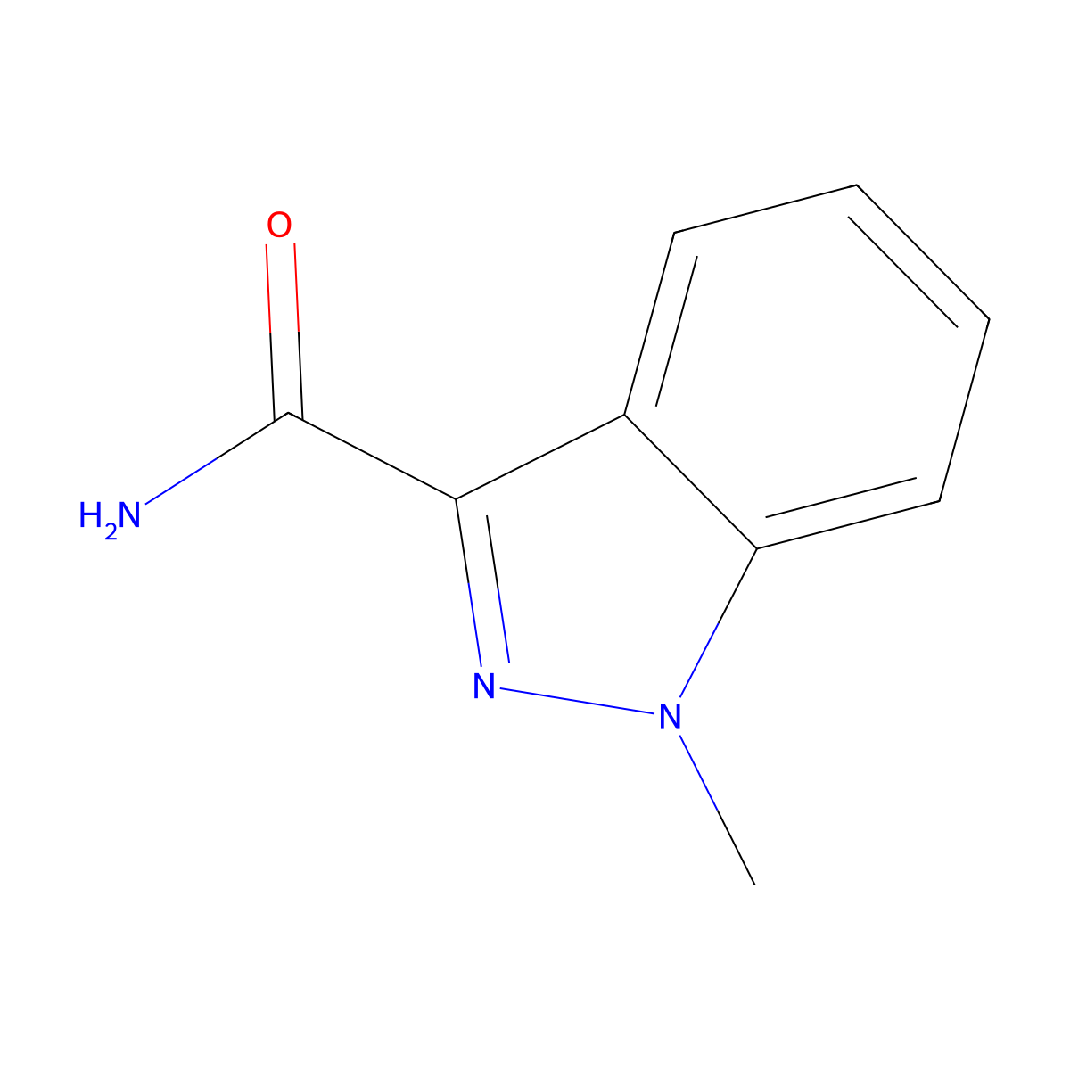 1-methyl-1H-indazole-3-carboxamide molecular structure, CAS 129137-93-5