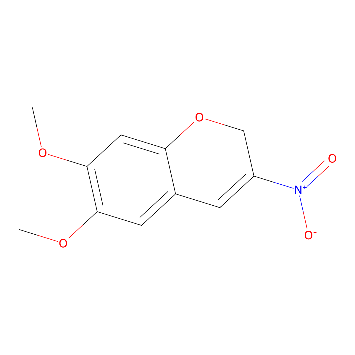 6,7-Dimethoxy-3-nitro-2H-chromene molecular structure, CAS 129142-21-8