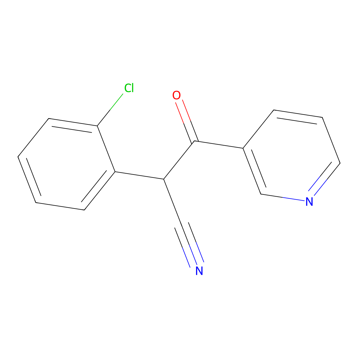 2-(2-Chlorophenyl)-3-oxo-3-(pyridin-3-yl)propanenitrile molecular structure, CAS 1291439-19-4