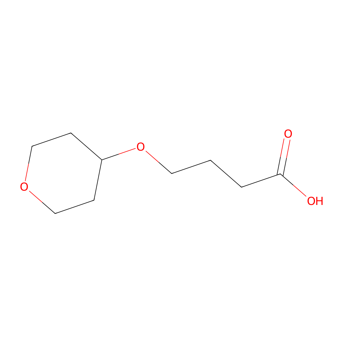 4-(Oxan-4-yloxy)butanoic acid molecular structure, CAS 1291445-04-9