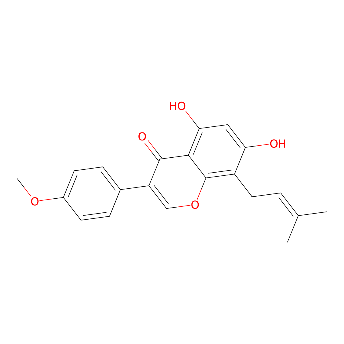 Gancaonin M molecular structure, CAS 129145-51-3