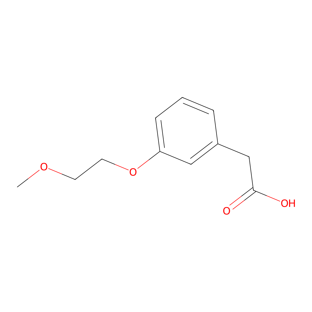 2-(3-(2-Methoxyethoxy)phenyl)acetic acid molecular structure, CAS 1291450-87-7