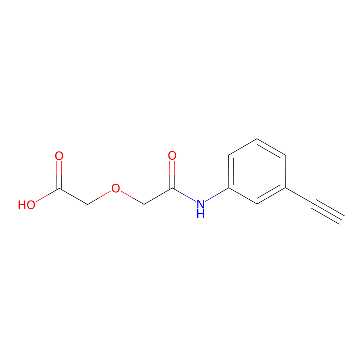 2-(2-((3-Ethynylphenyl)amino)-2-oxoethoxy)acetic acid molecular structure, CAS 1291471-25-4