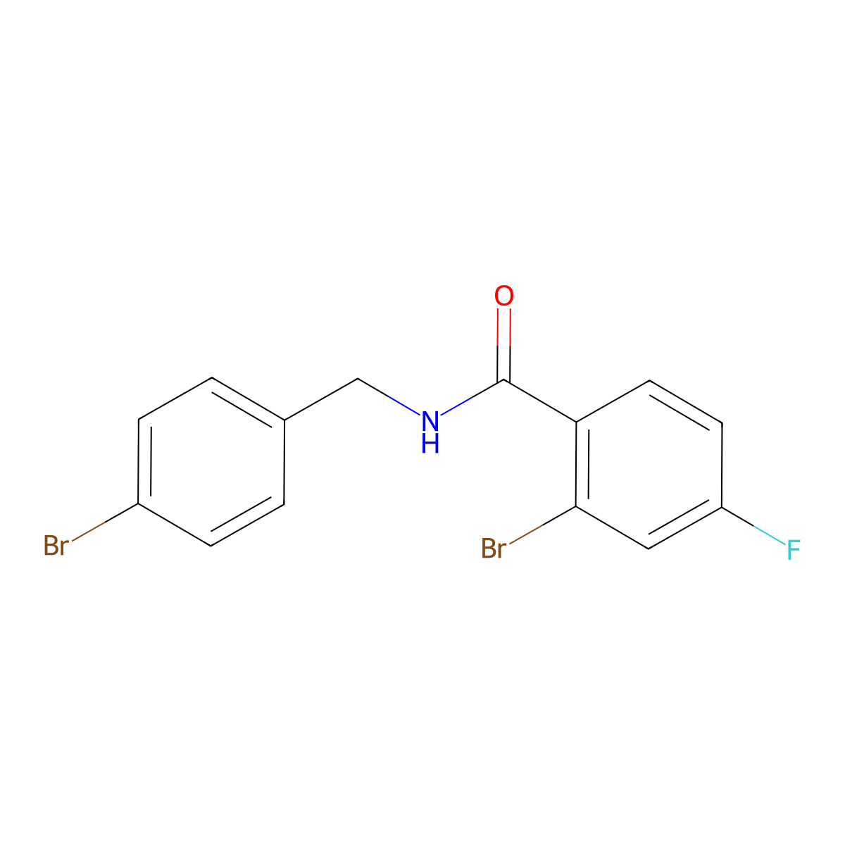 2-bromo-N-[(4-bromophenyl)methyl]-4-fluorobenzamide molecular structure, CAS 1291479-06-5