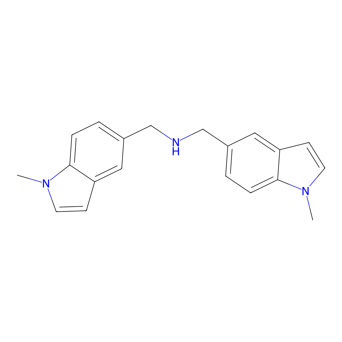 1-(1-methyl-1H-indol-5-yl)-N-[(1-methyl-1H-indol-5-yl)methyl]methanamine molecular structure, CAS 1291485-99-8