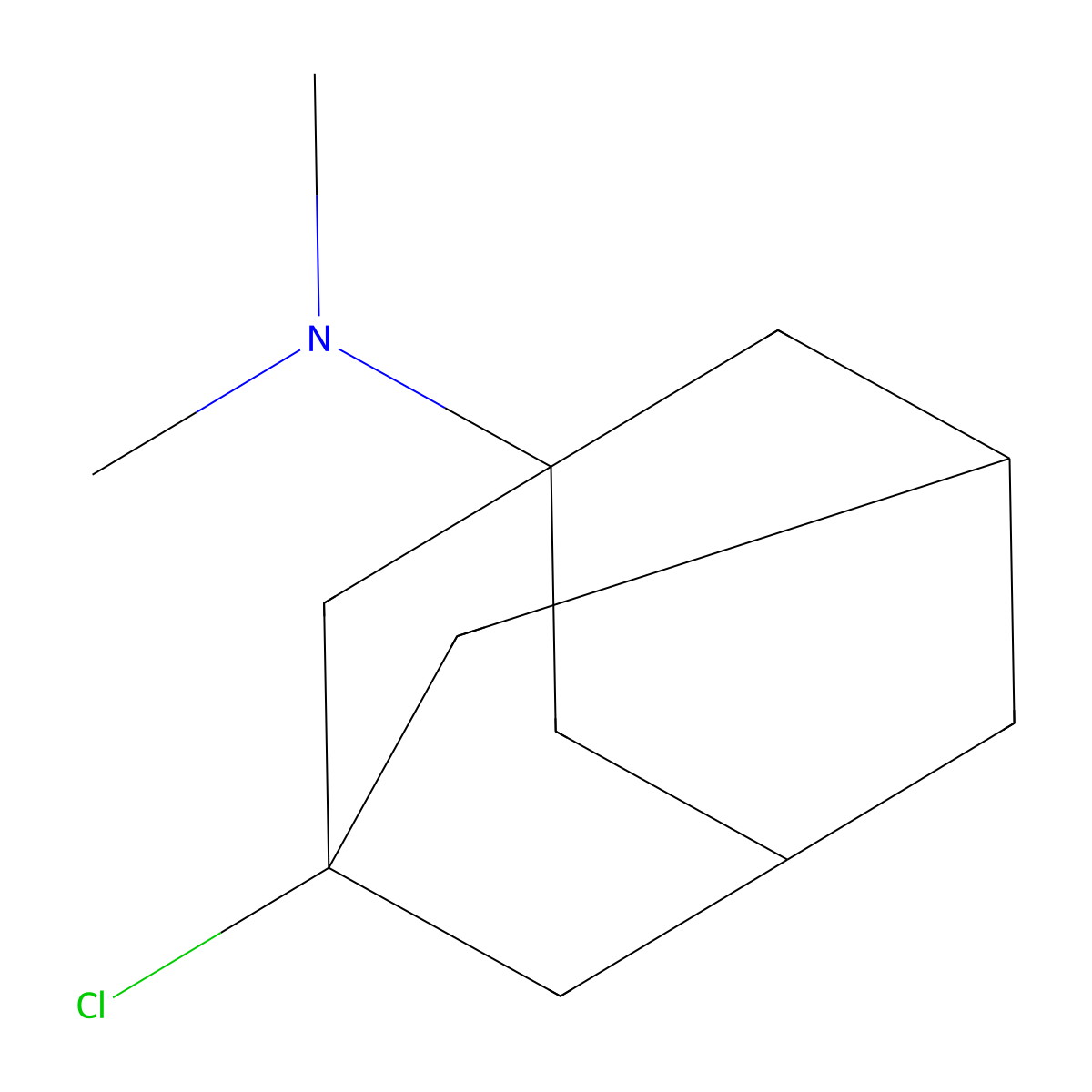 (3-Chloro-1-adamantyl)dimethylamine hydrochloride molecular structure, CAS 1291486-03-7