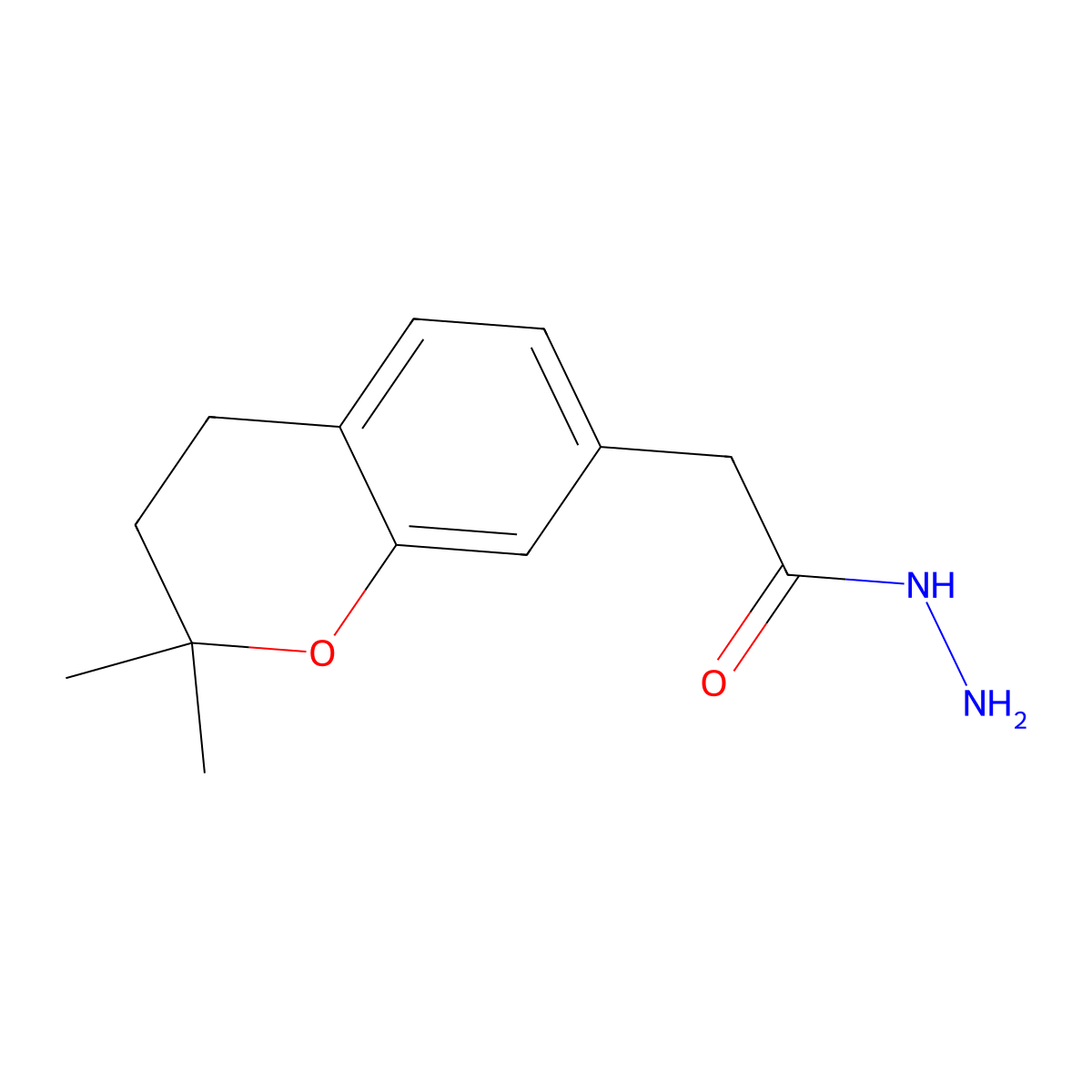2-(2,2-dimethyl-3,4-dihydro-2H-chromen-7-yl)acetohydrazide molecular structure, CAS 1291486-05-9
