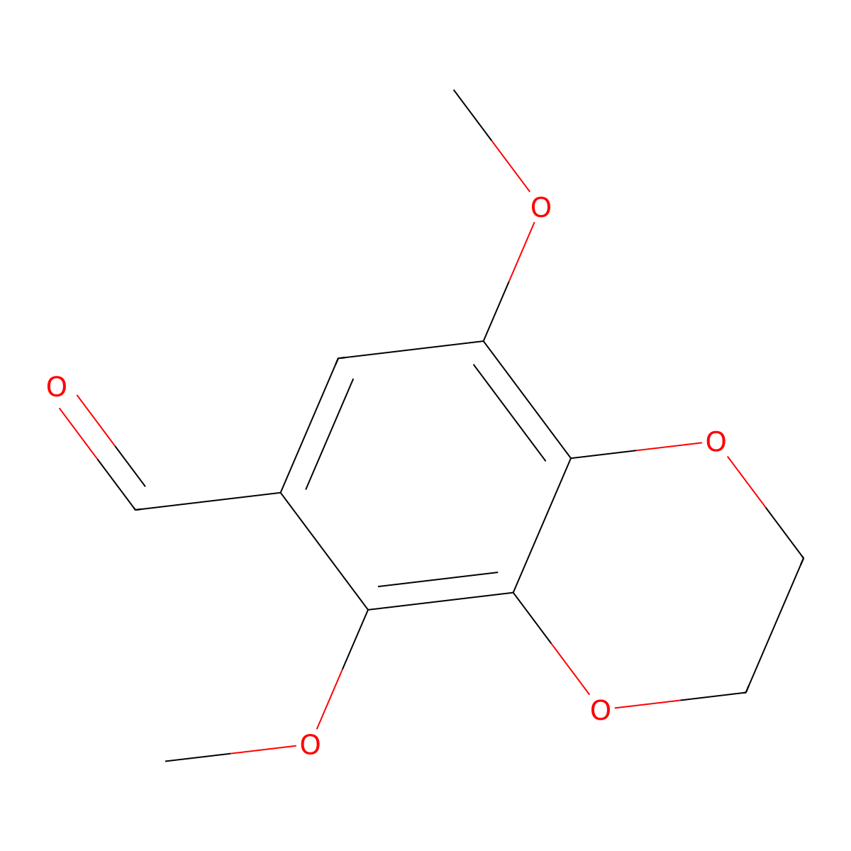 5,8-Dimethoxy-2,3-dihydro-1,4-benzodioxine-6-carbaldehyde molecular structure, CAS 1291486-13-9