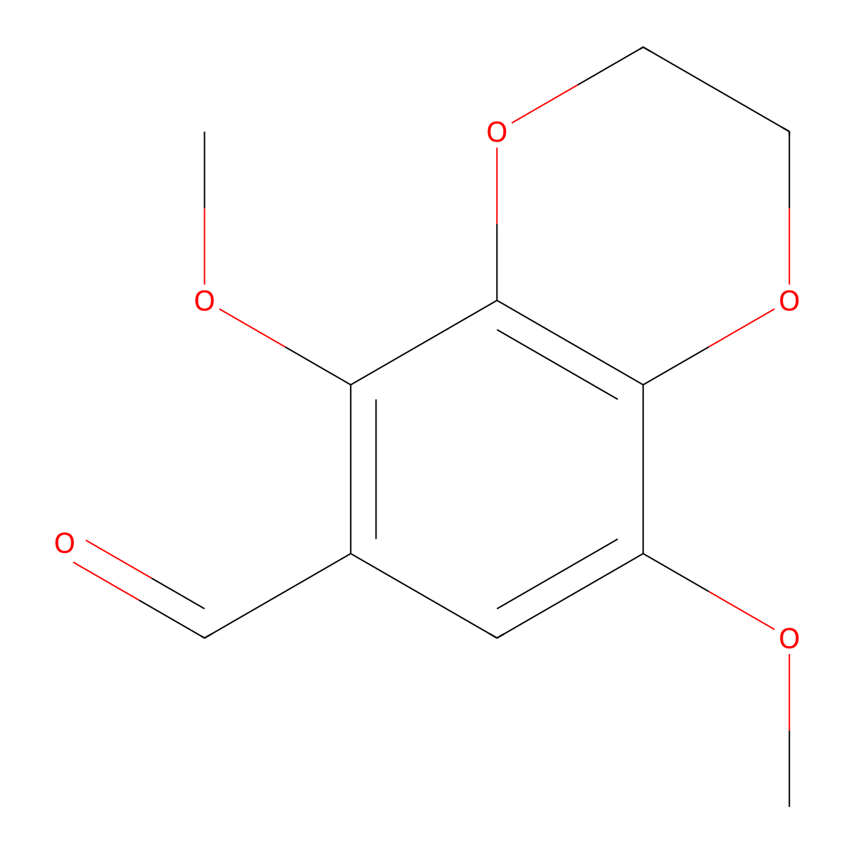 5,8-Dimethoxy-2,3-dihydro-1,4-benzodioxine-6-carbaldehyde molecular structure, CAS 1291486-13-9