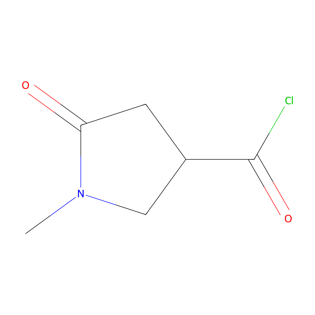 1-Methyl-5-oxopyrrolidine-3-carbonyl chloride molecular structure, CAS 1291486-24-2
