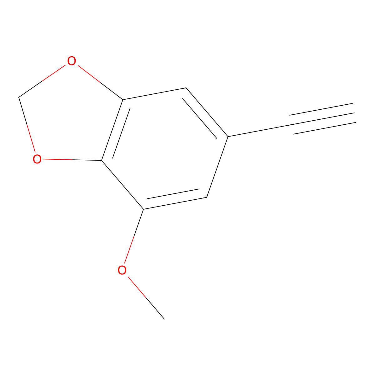 6-Ethynyl-4-methoxy-2H-1,3-benzodioxole molecular structure, CAS 1291486-34-4