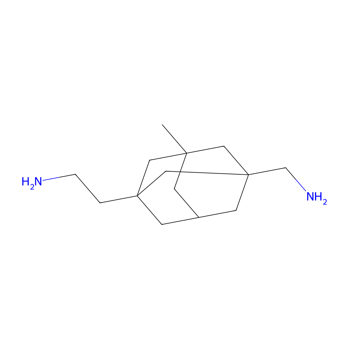 {[3-(2-Aminoethyl)-5-methyl-1-adamantyl]methyl}amine dihydrochloride molecular structure, CAS 1291486-35-5