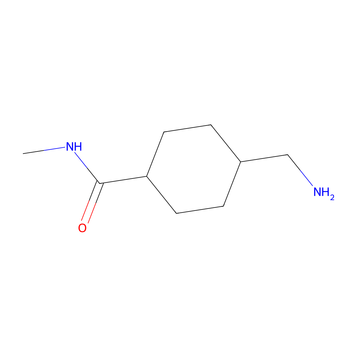 4-(aminomethyl)-N-methylcyclohexanecarboxamide molecular structure, CAS 1291486-36-6