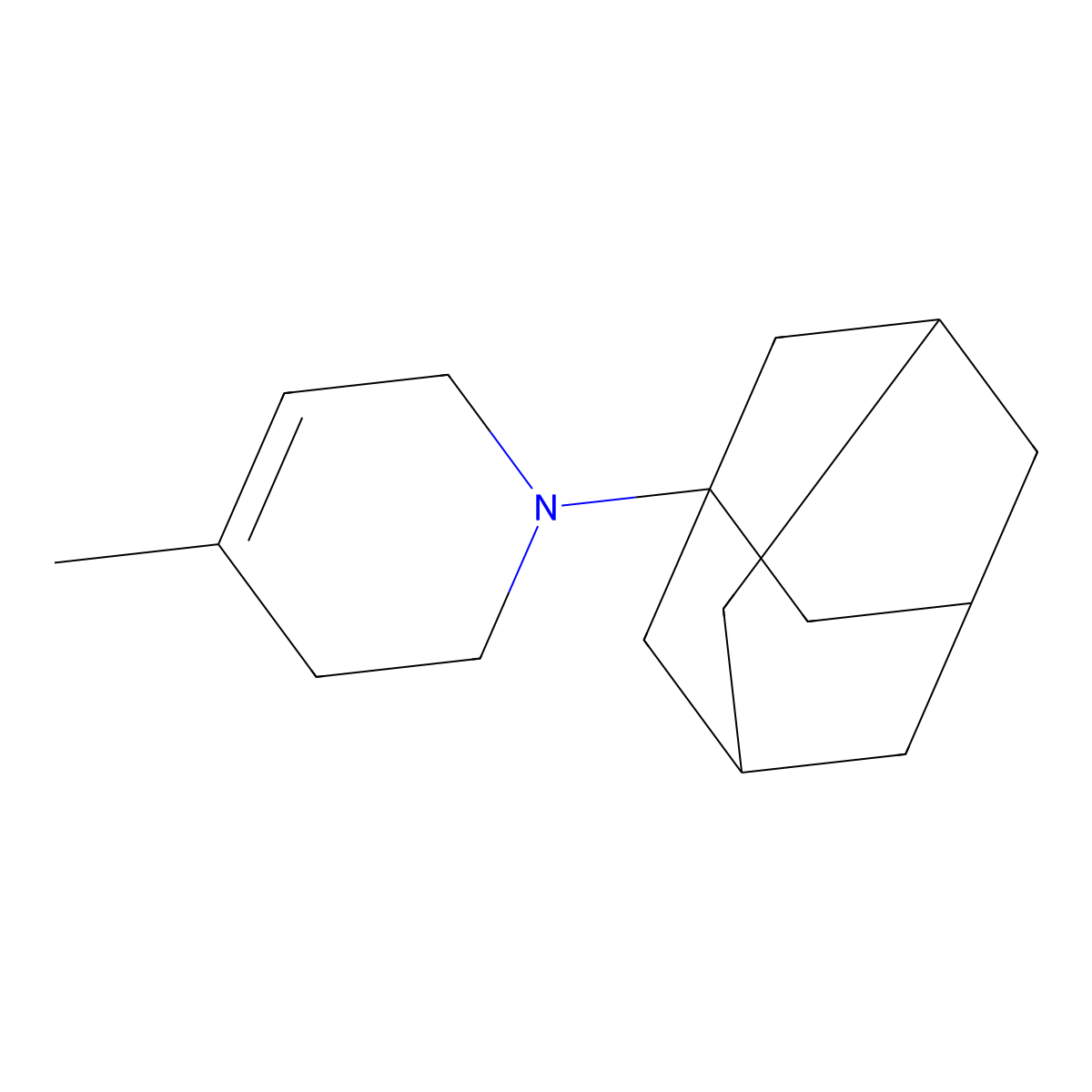 1-(1-adamantyl)-4-methyl-3,6-dihydro-2H-pyridine molecular structure, CAS 1291486-40-2