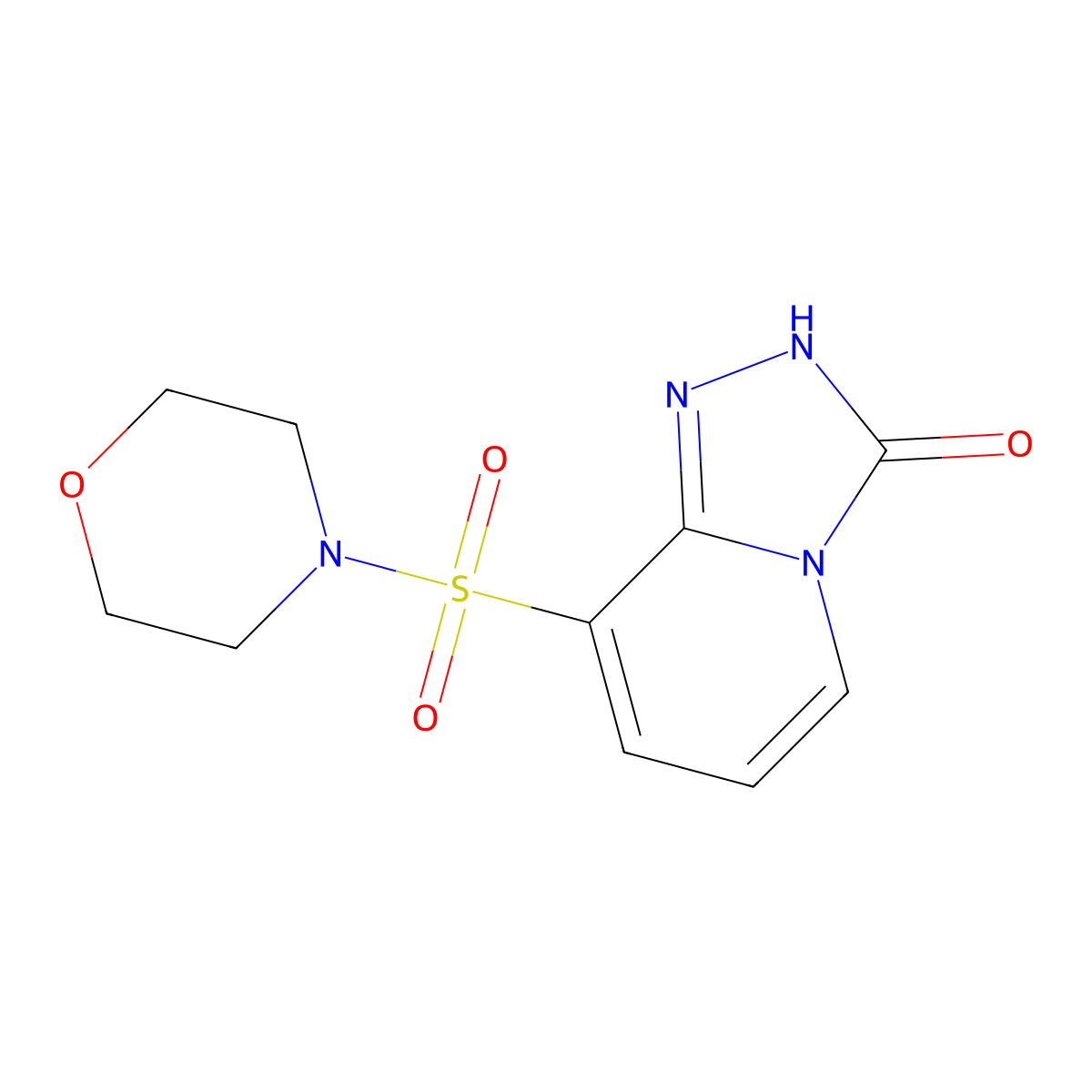 8-(morpholin-4-ylsulfonyl)[1,2,4]triazolo[4,3-a]pyridin-3(2H)-one molecular structure, CAS 1291486-75-3