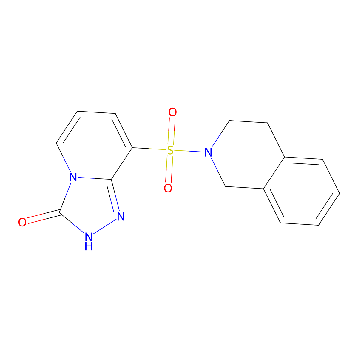 8-(3,4-dihydroisoquinolin-2(1H)-ylsulfonyl)[1,2,4]triazolo[4,3-a]pyridin-3(2H)-one molecular structure, CAS 1291486-86-6