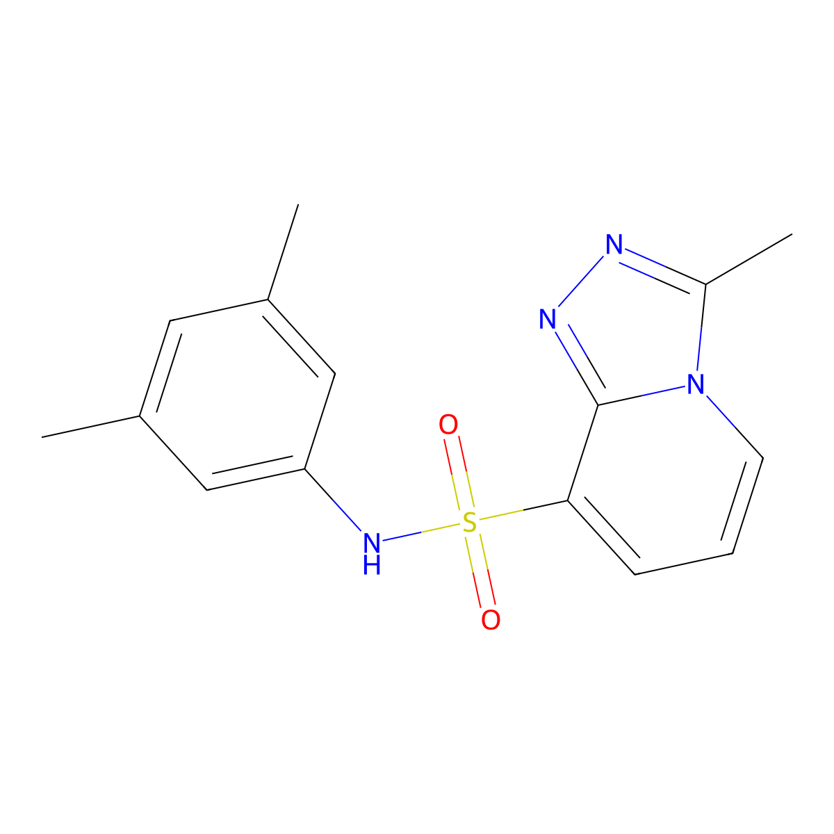 N-(3,5-dimethylphenyl)-3-methyl[1,2,4]triazolo[4,3-a]pyridine-8-sulfonamide molecular structure, CAS 1291486-94-6