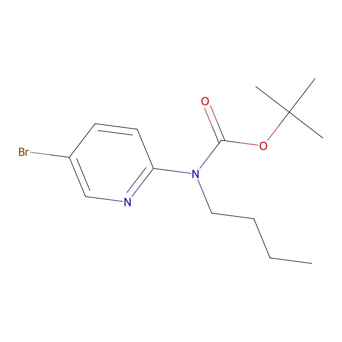 2-(N-BOC-N-butylamino)-5-bromopyridine molecular structure, CAS 1291487-21-2