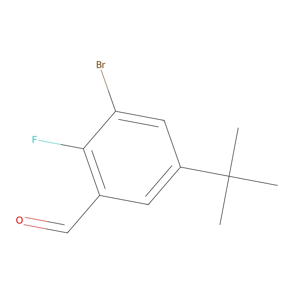 3-Bromo-5-t-butyl-2-fluorobenzaldehyde molecular structure, CAS 1291487-24-5