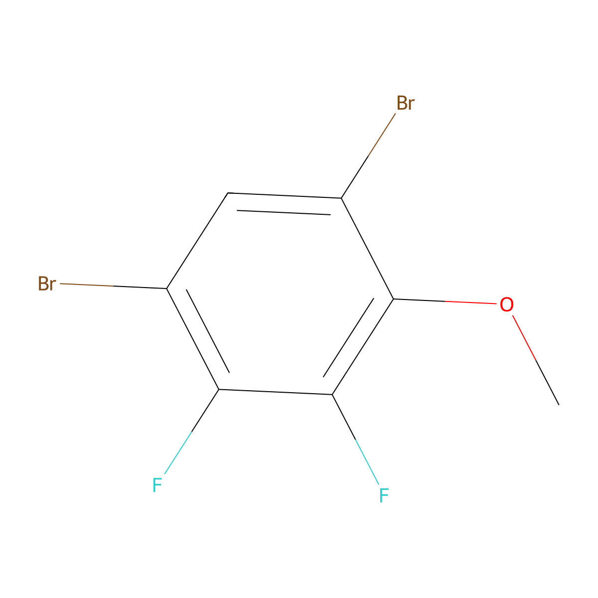 1,5-Dibromo-2,3-difluoro-4-methoxybenzene molecular structure, CAS 1291487-25-6