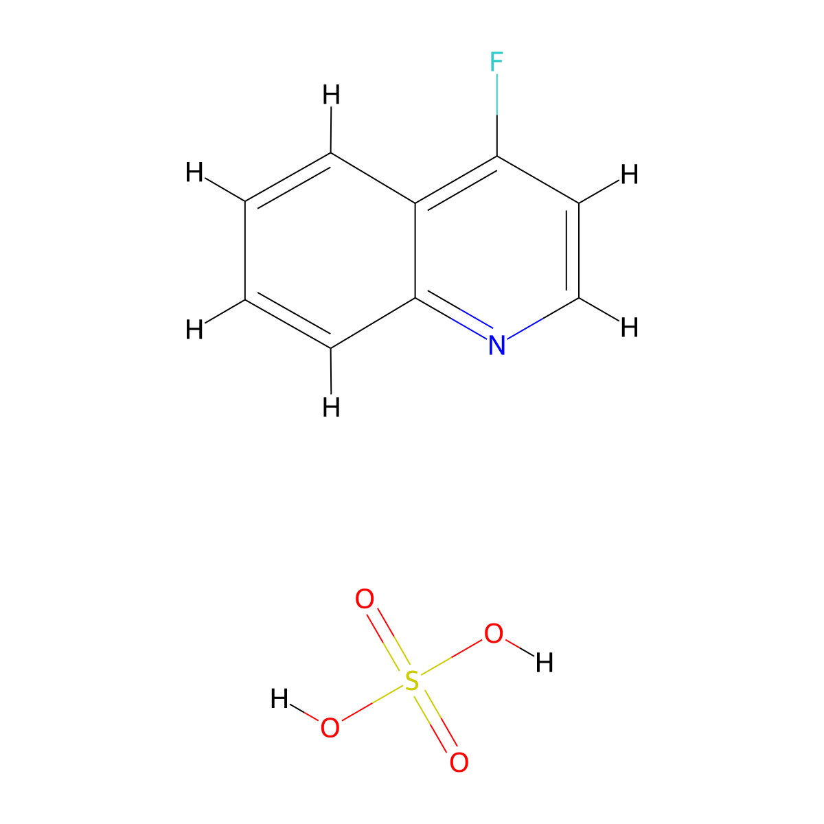 4-Fluoroquinoline sulfate molecular structure, CAS 1291487-30-3