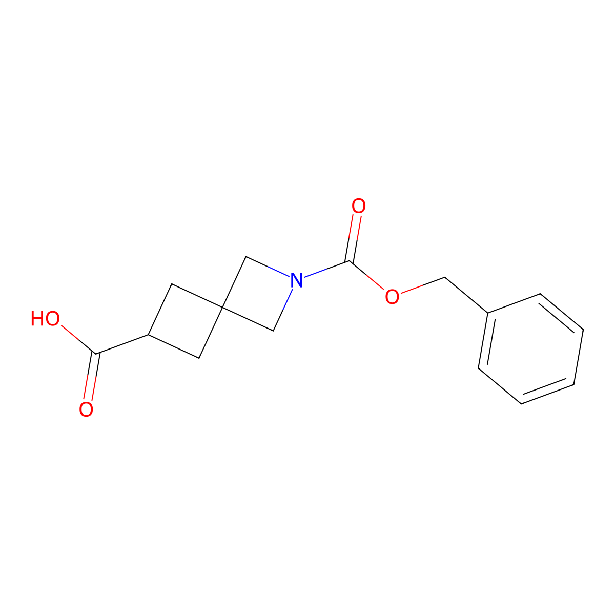 2-((Benzyloxy)carbonyl)-2-azaspiro[3.3]heptane-6-carboxylic acid molecular structure, CAS 1291487-33-6