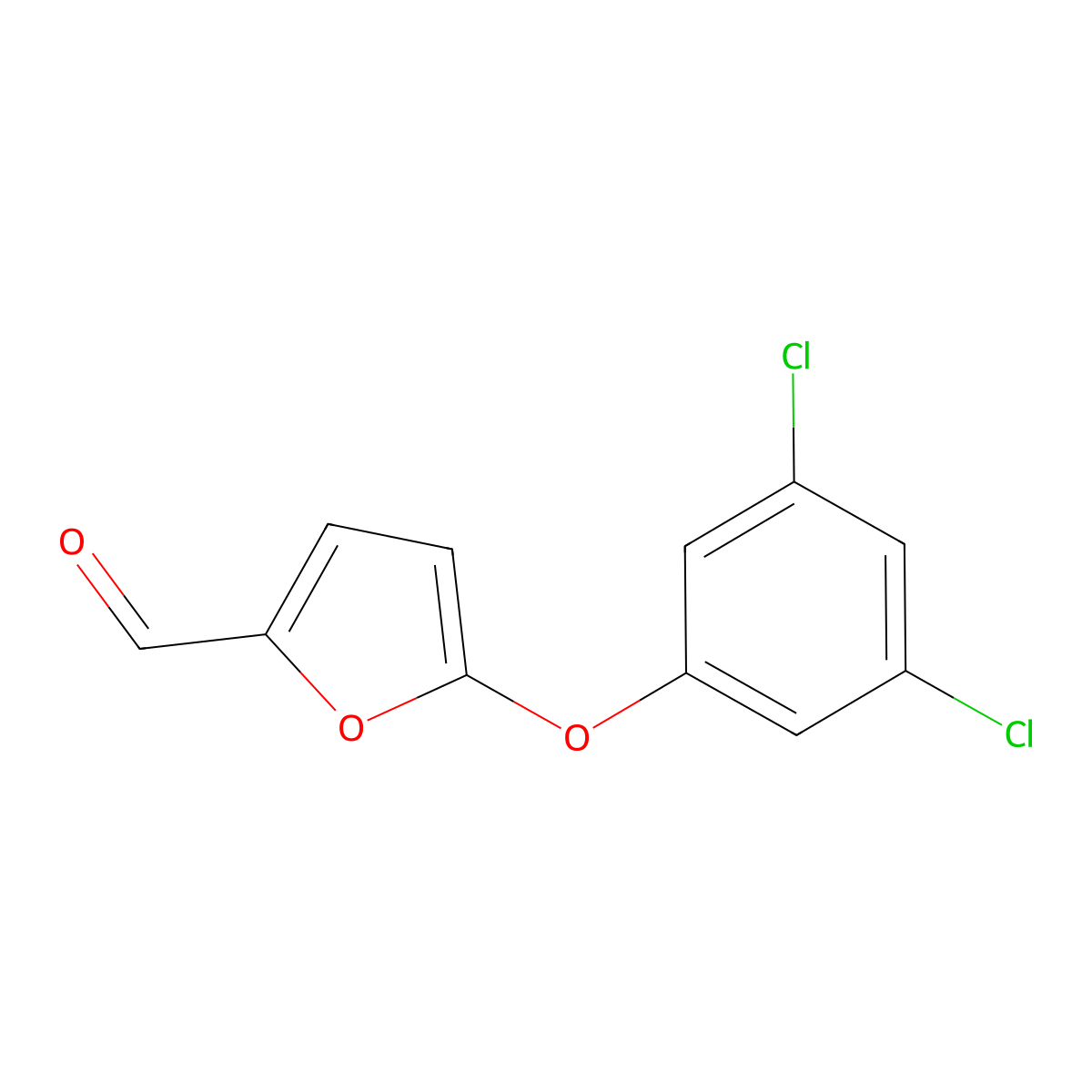 5-(3,5-Dichlorophenoxy)furan-2-carbaldehyde molecular structure, CAS 1291489-06-9