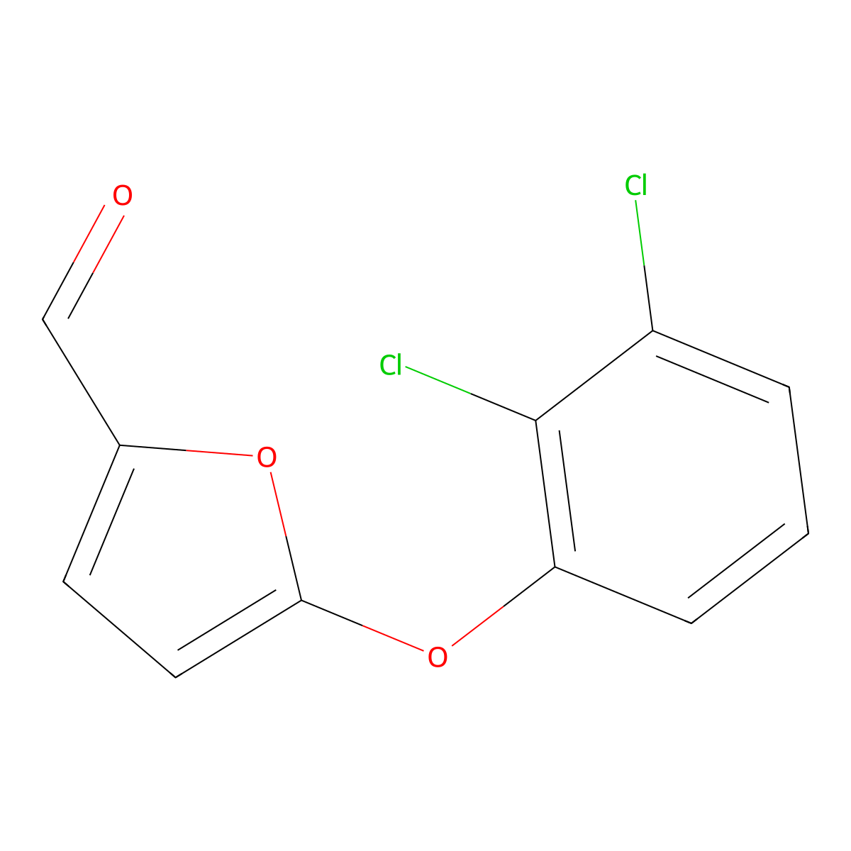 5-(2,3-Dichlorophenoxy)furan-2-carbaldehyde molecular structure, CAS 1291489-24-1