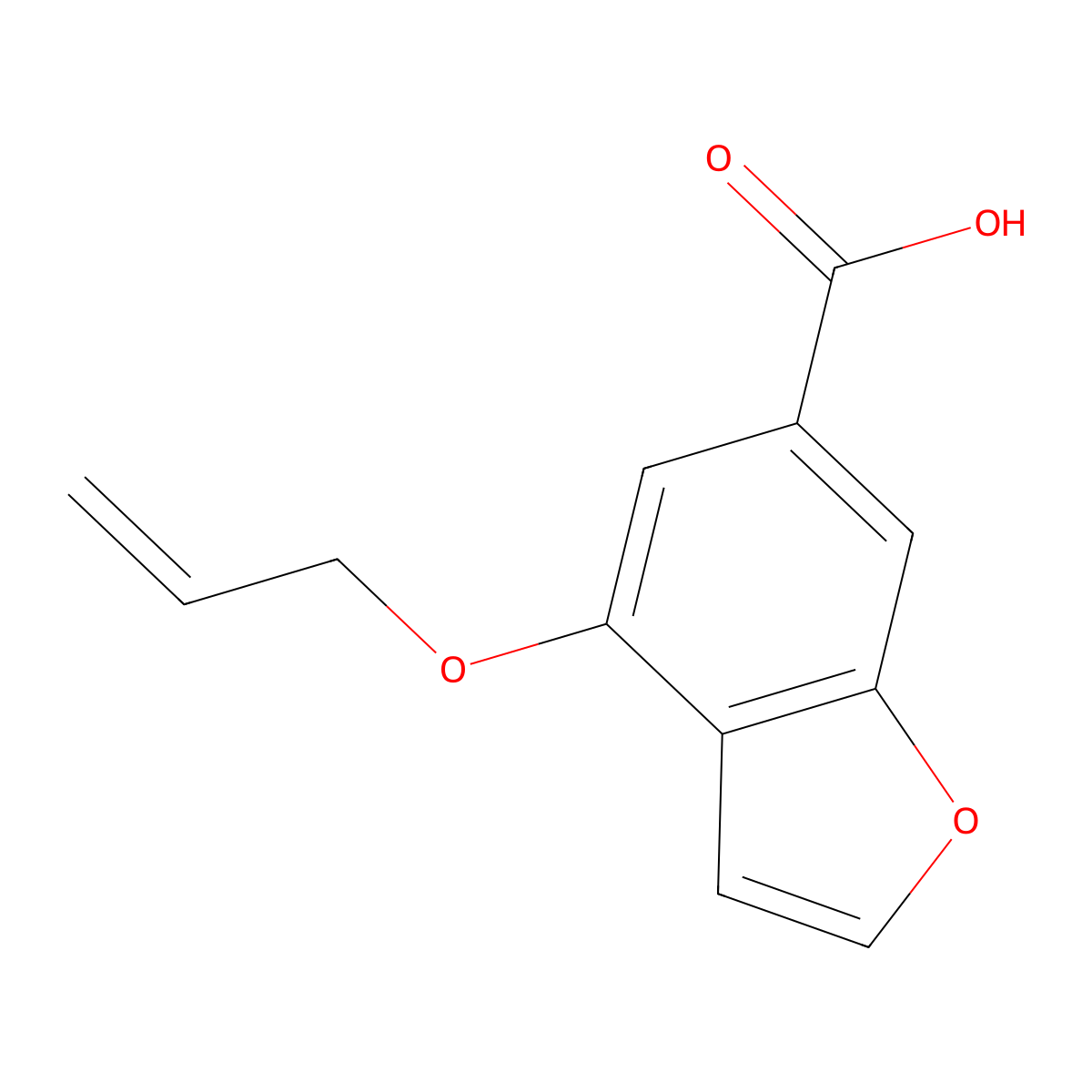 4-(Allyloxy)-1-benzofuran-6-carboxylic acid molecular structure, CAS 1291489-86-5