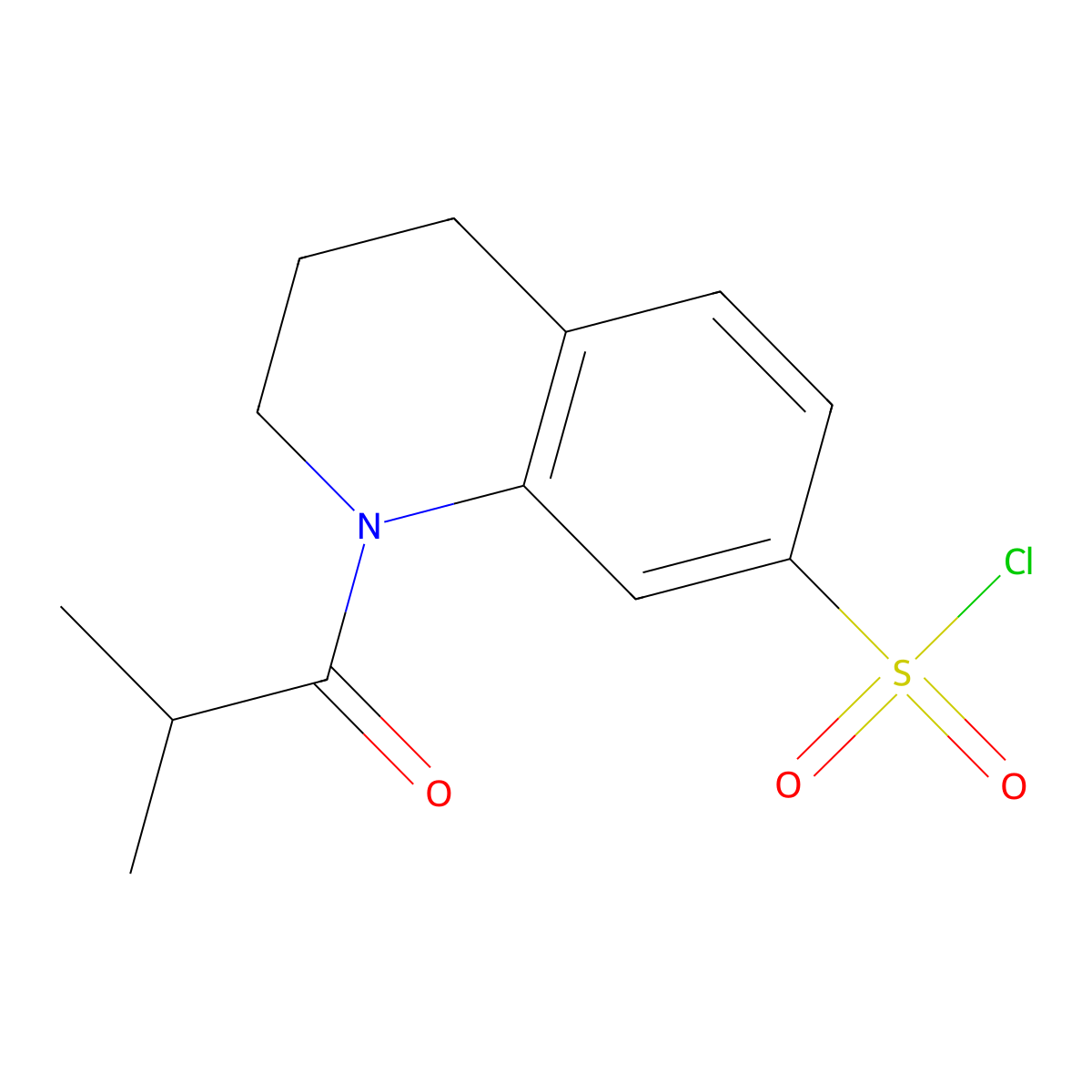 1-(2-Methylpropanoyl)-1,2,3,4-tetrahydroquinoline-7-sulfonyl chloride molecular structure, CAS 1291490-06-6