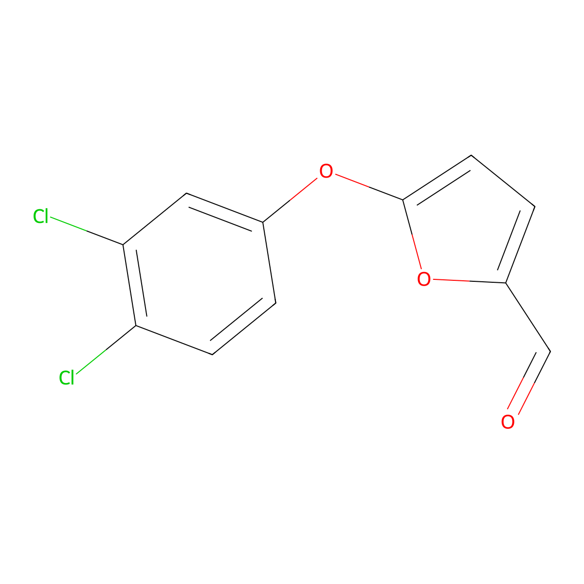 5-(3,4-Dichlorophenoxy)furan-2-carbaldehyde molecular structure, CAS 1291490-42-0